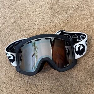 Dragon Black Snow Goggles with Mirrored Lens